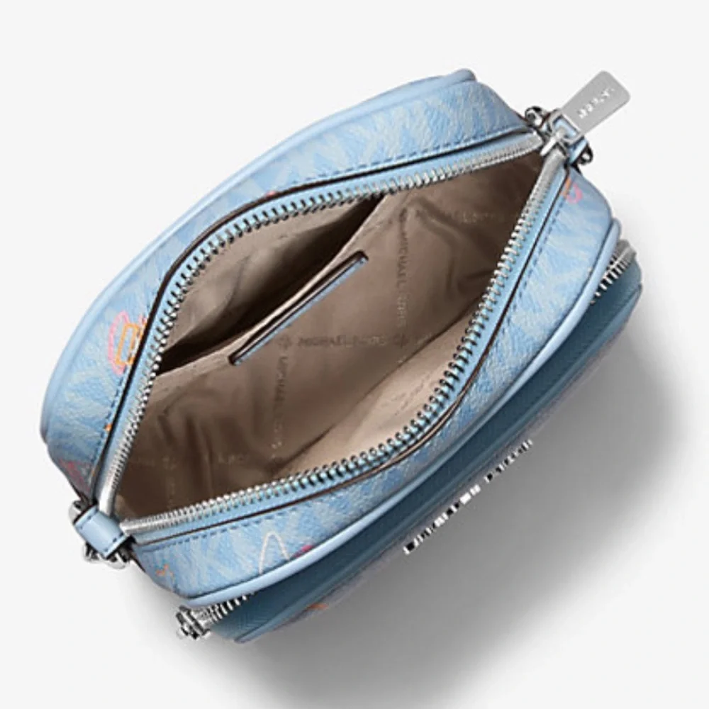 Michael Kors Light Blue Graphic Crossbody